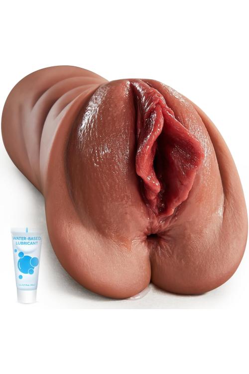 5D Realistic Male Masturbator - Dual Hole Thick-Labia Stroker